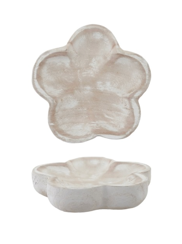 Paulownia Wood Flower Shaped Dish