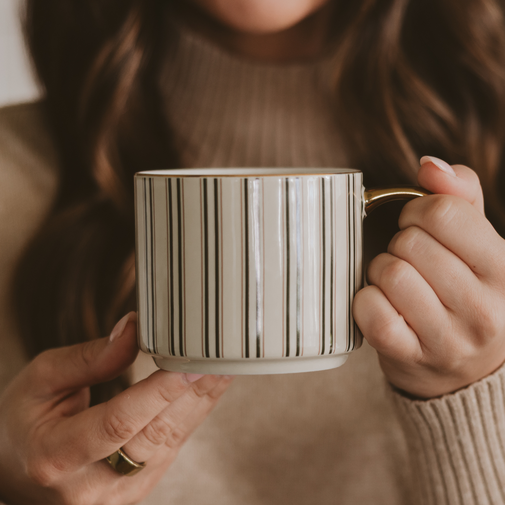 Green Stripe Coffee Mug
