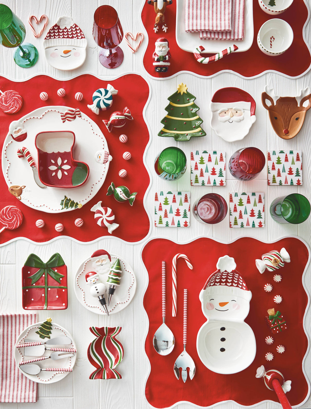 Christmas Candy Cane Rectangular Platter