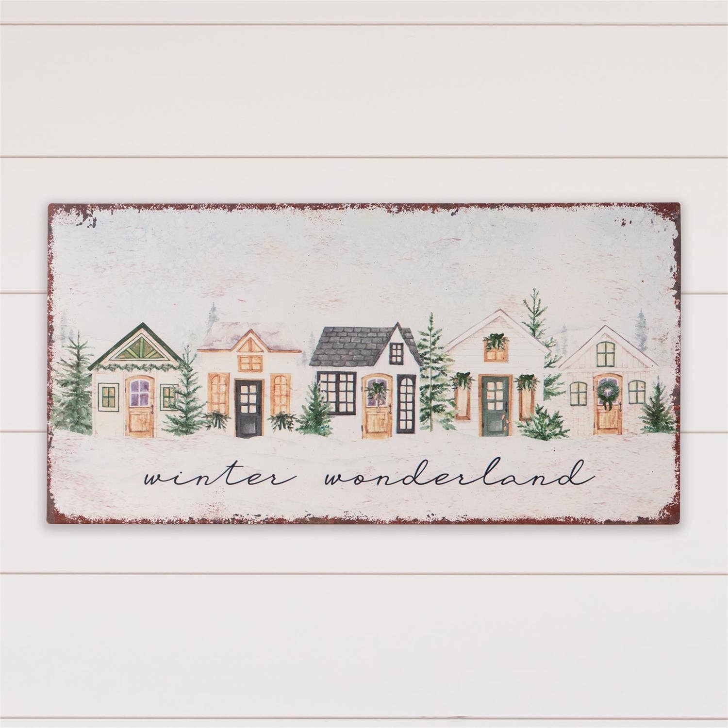 Metal Sign - Cozy Winter Cottages