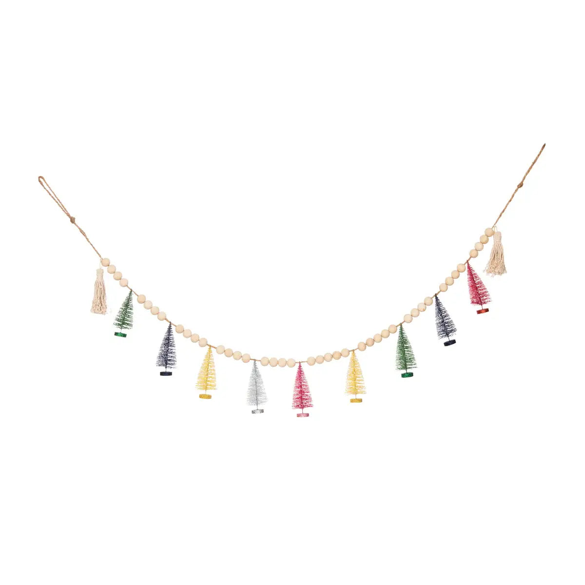 Christmas Colorful Bottle Brush Tree Garland