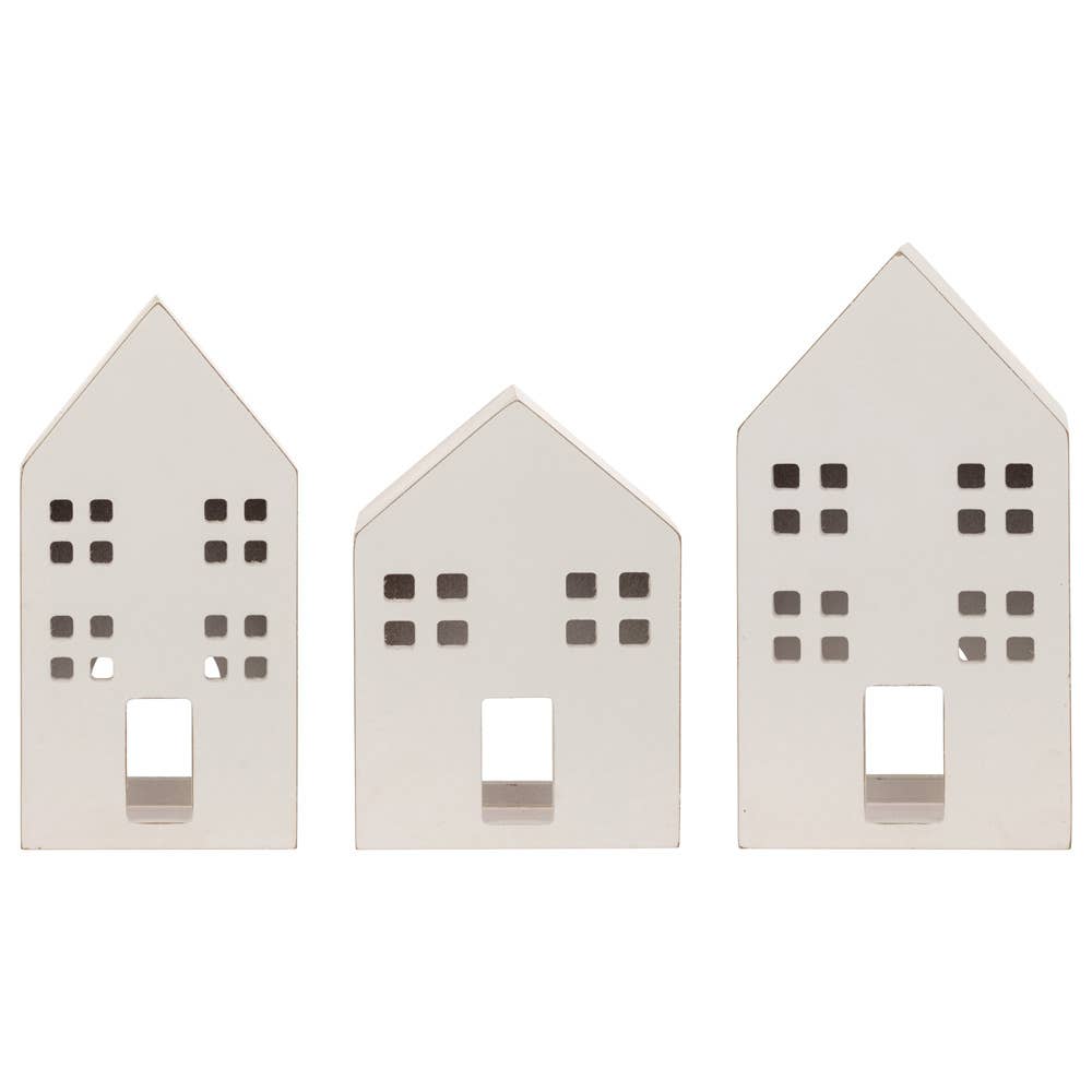 Winter White Houses Set of 3
