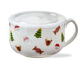 Christmas Holiday Cheer Soup Mug With Lid