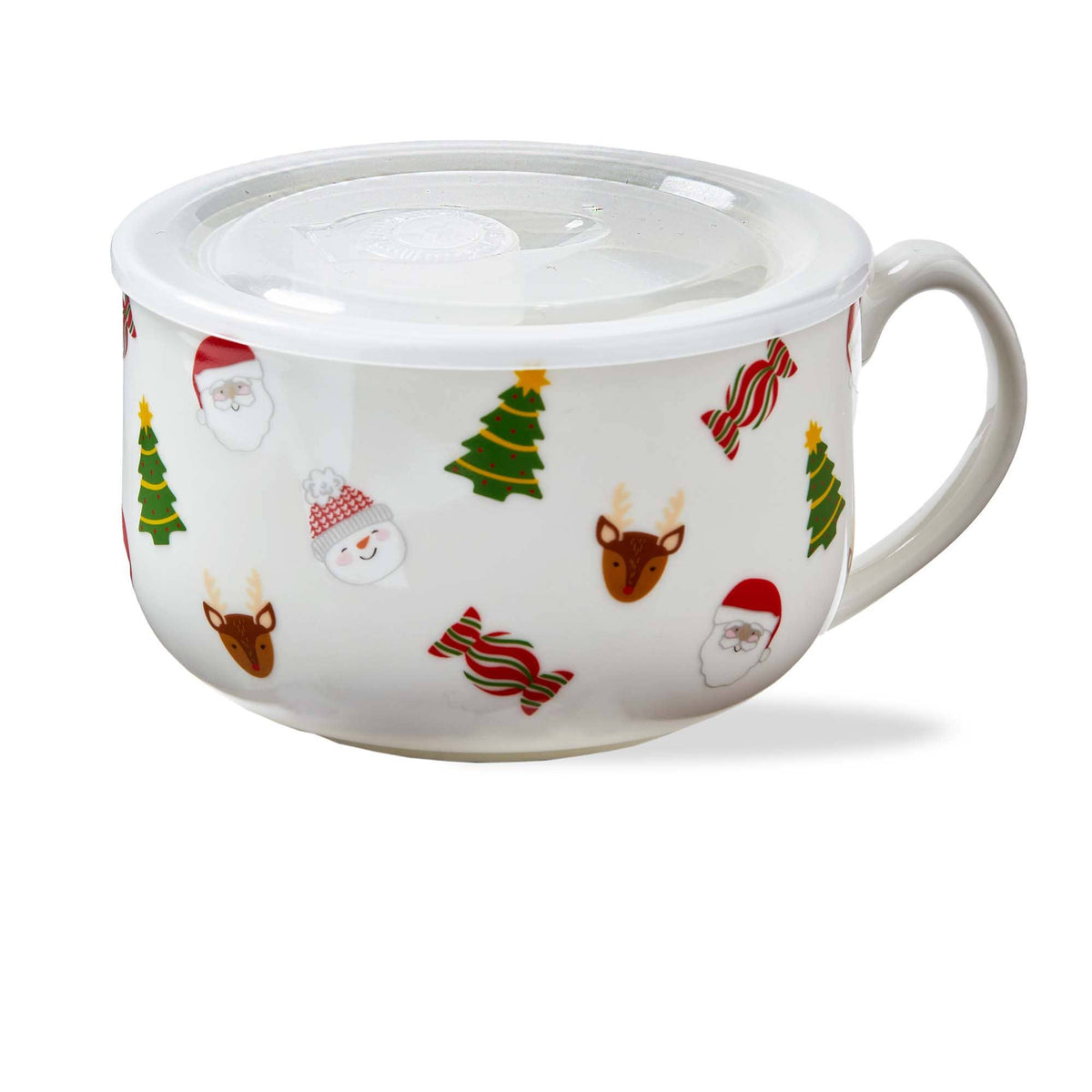 Christmas Holiday Cheer Soup Mug With Lid