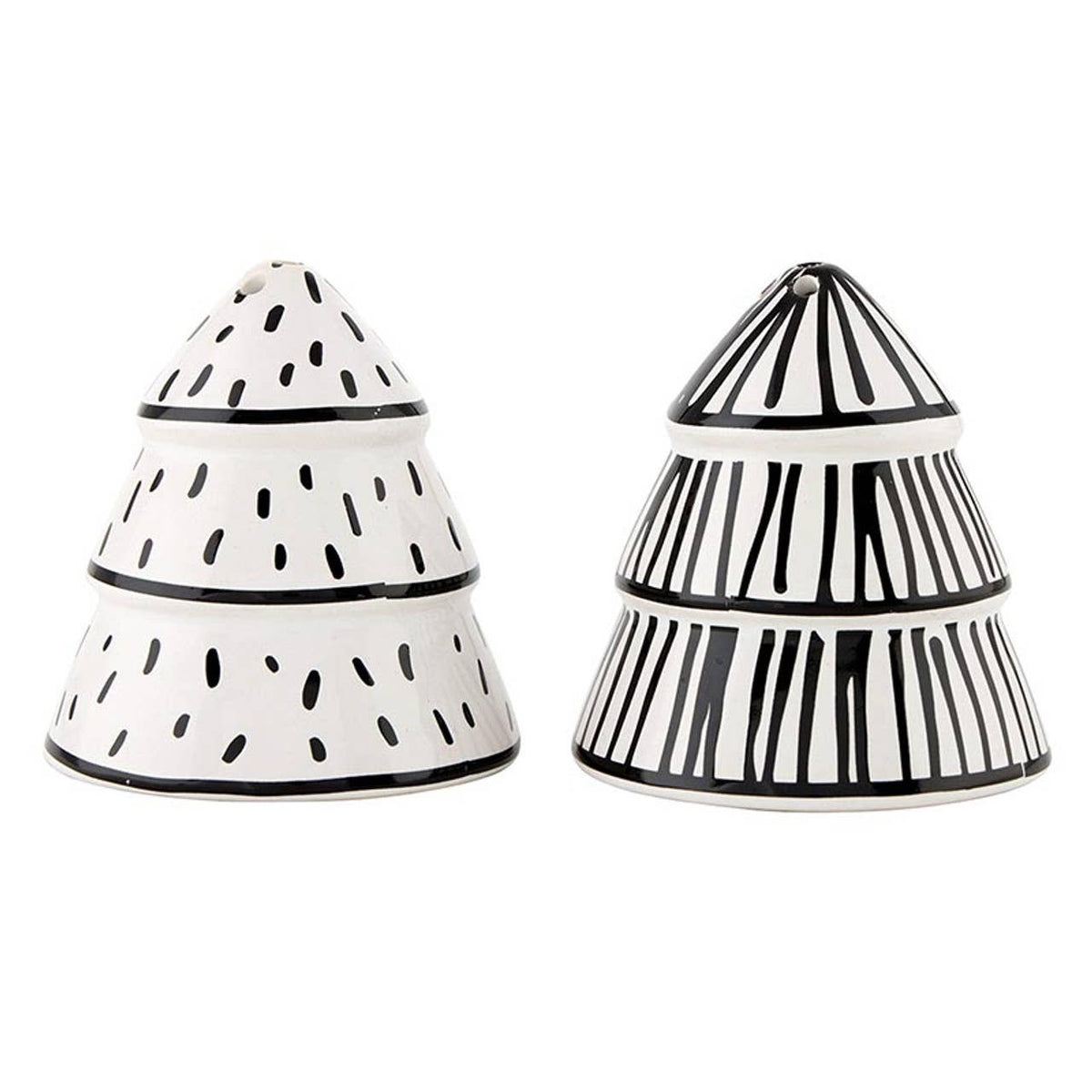 Ceramic Salt + Pepper Tree Shakers