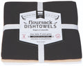 Black Oyster White Floursack Dishtowels Set of 3