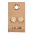 Leather tag Earrings