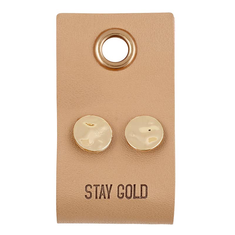 Leather tag Earrings