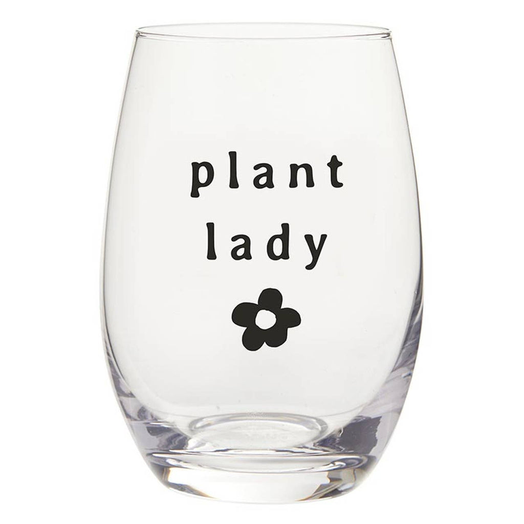 Plant Lady Stemless Wine Glass