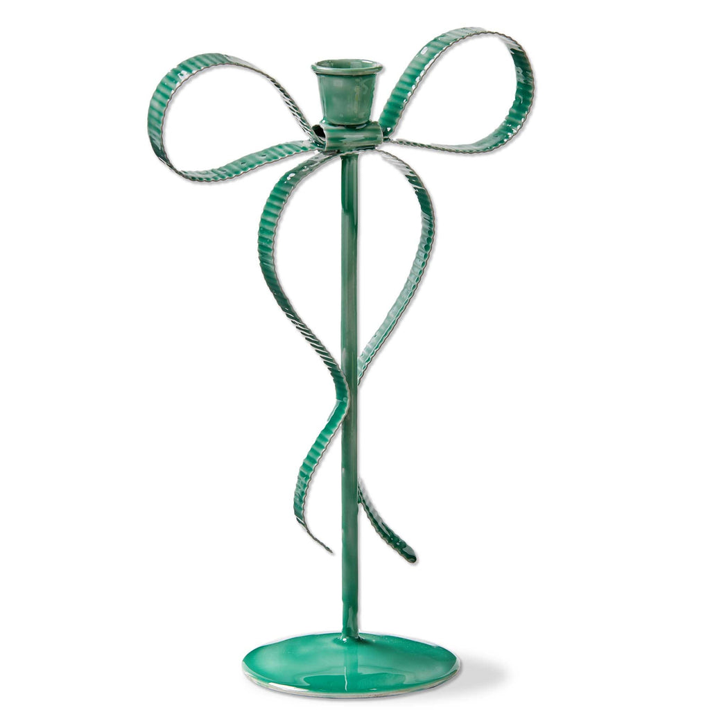 Christmas Very Merry Bow Taper Holder Large