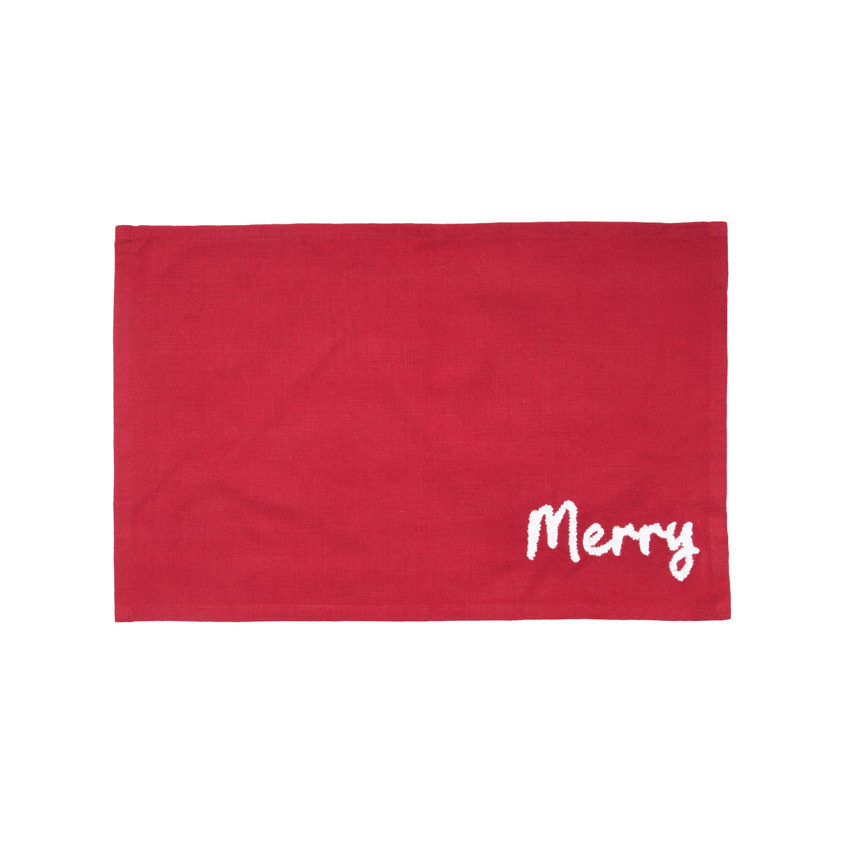 Christmas Merry Red Placemat Set of 4
