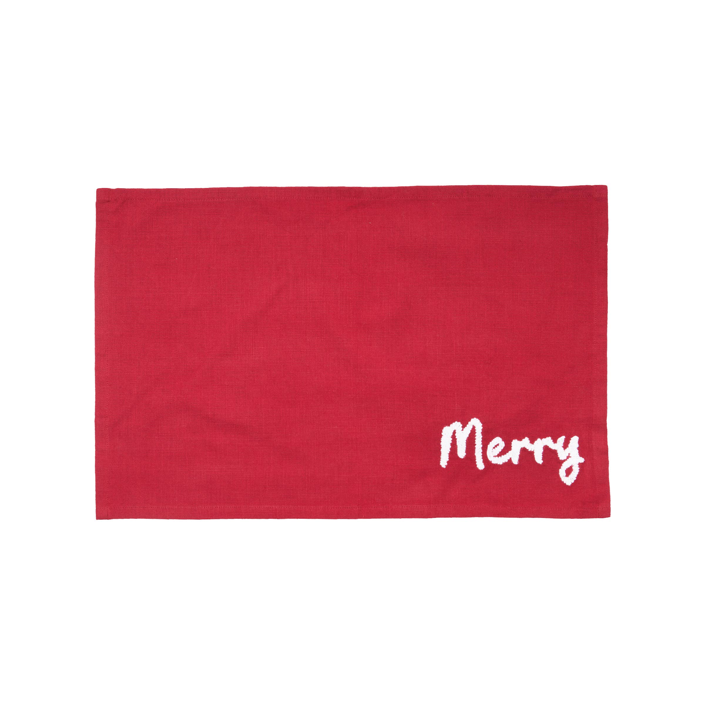 Christmas Merry Red Placemat Set of 4