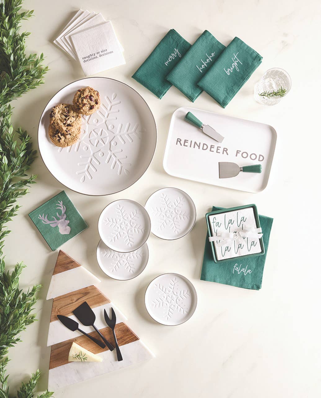 Face to Face Ceramic Tray + Napkins