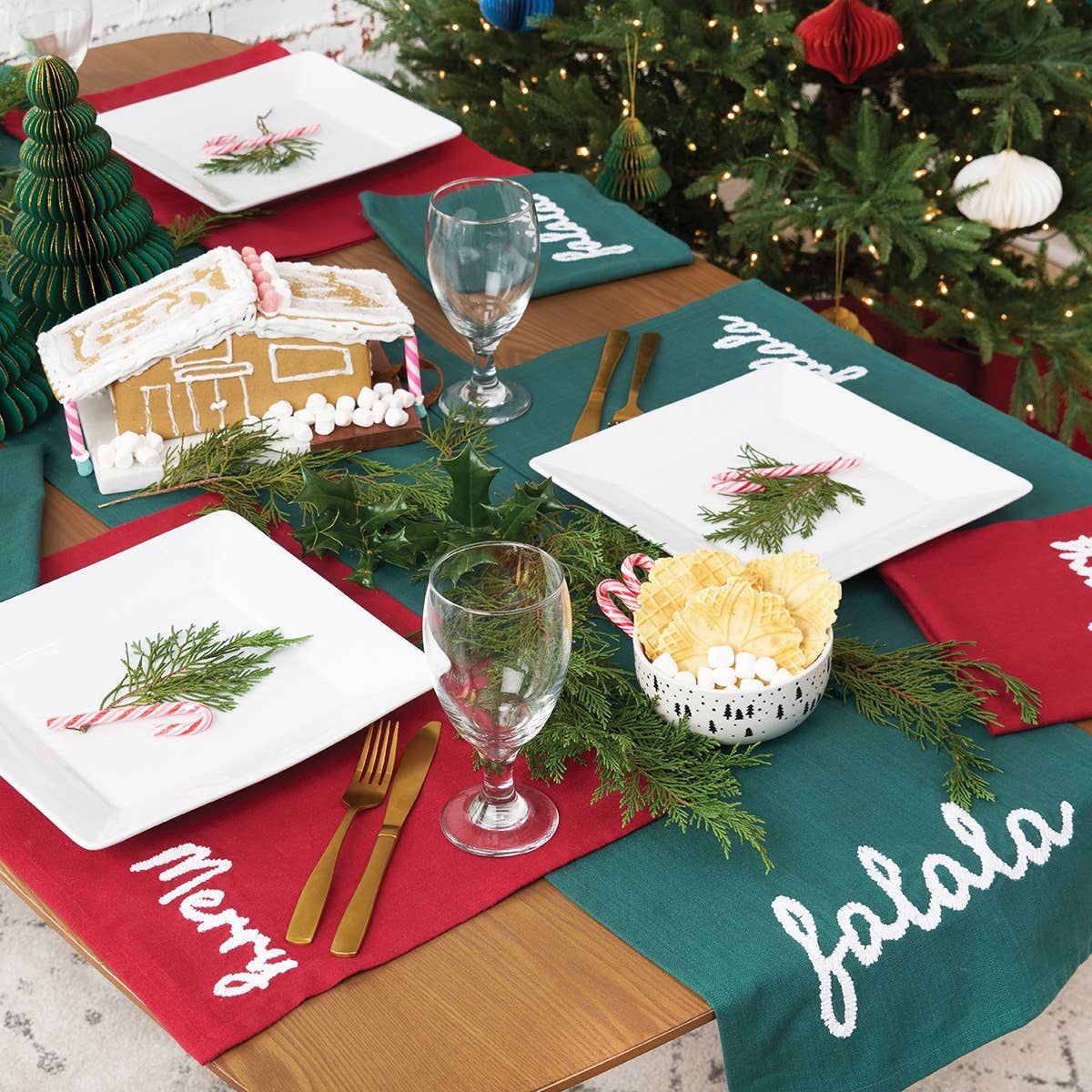 Christmas Falala Green Napkin