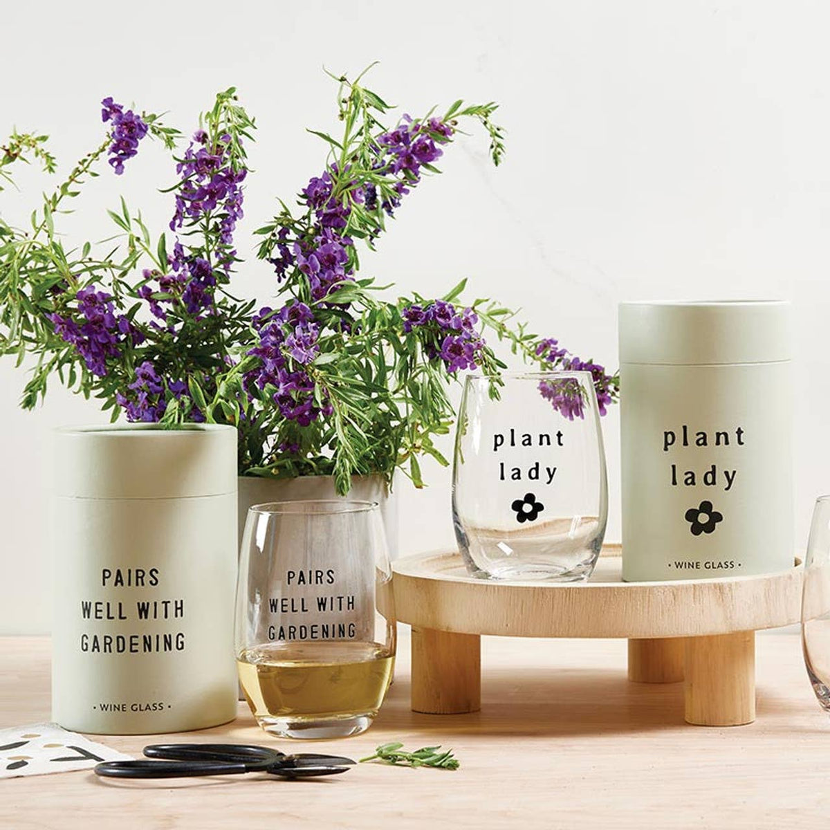 Plant Lady Stemless Wine Glass