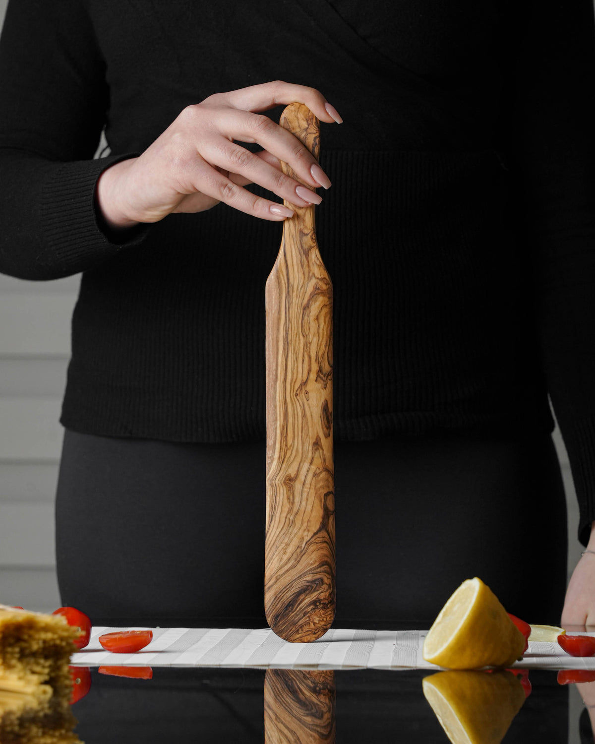 Olive Wood Spurtle, Handmade