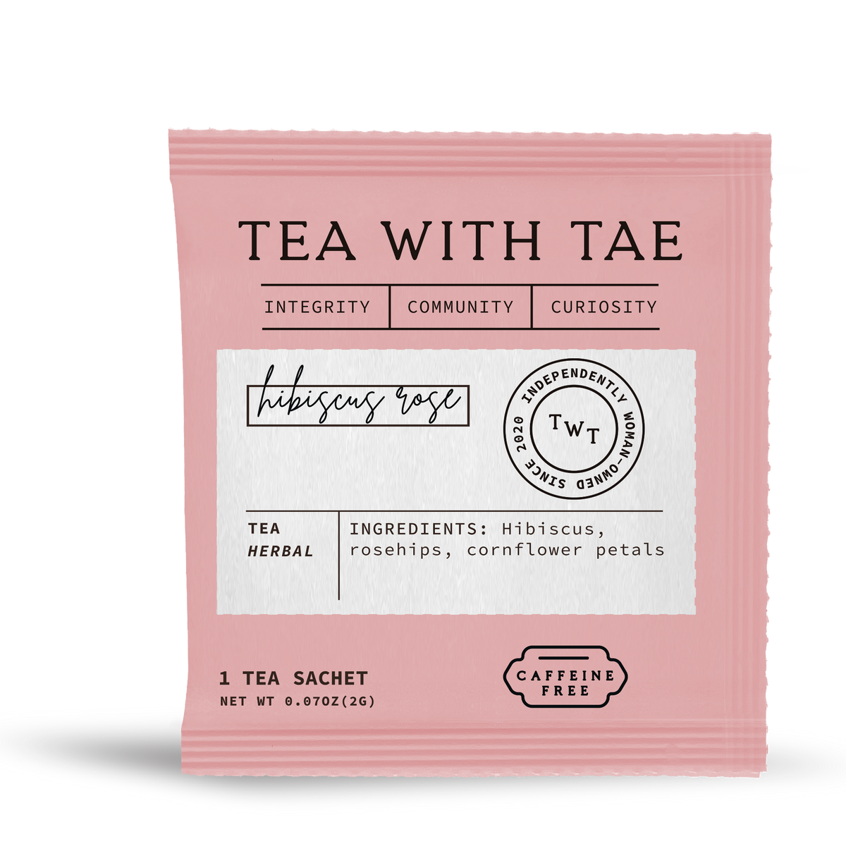 Hibiscus Rose Herbal Tea - Individually Wrapped Tea Bag