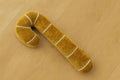 Gold Velvet Candy Cane Filled Throw Pillow