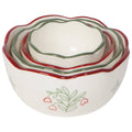 Camellia Stoneware Nesting Bowls Set of 4 Assorted