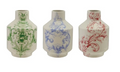 Floral stoneware vase
