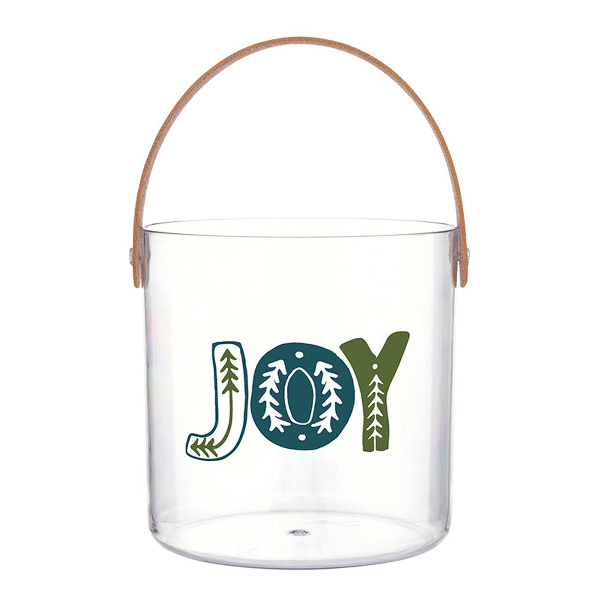 Joy Blue Bow Acrylic Bucket