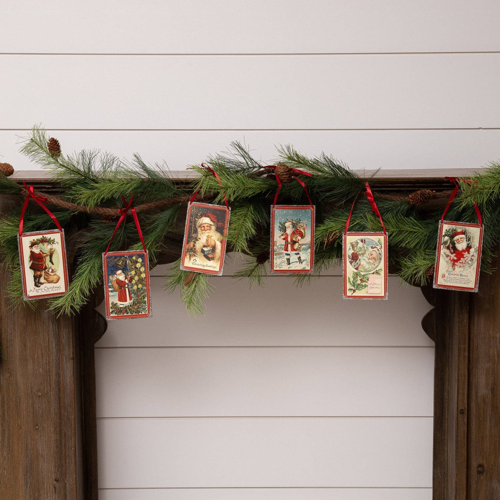 Vintage Santa Postcard Ornaments