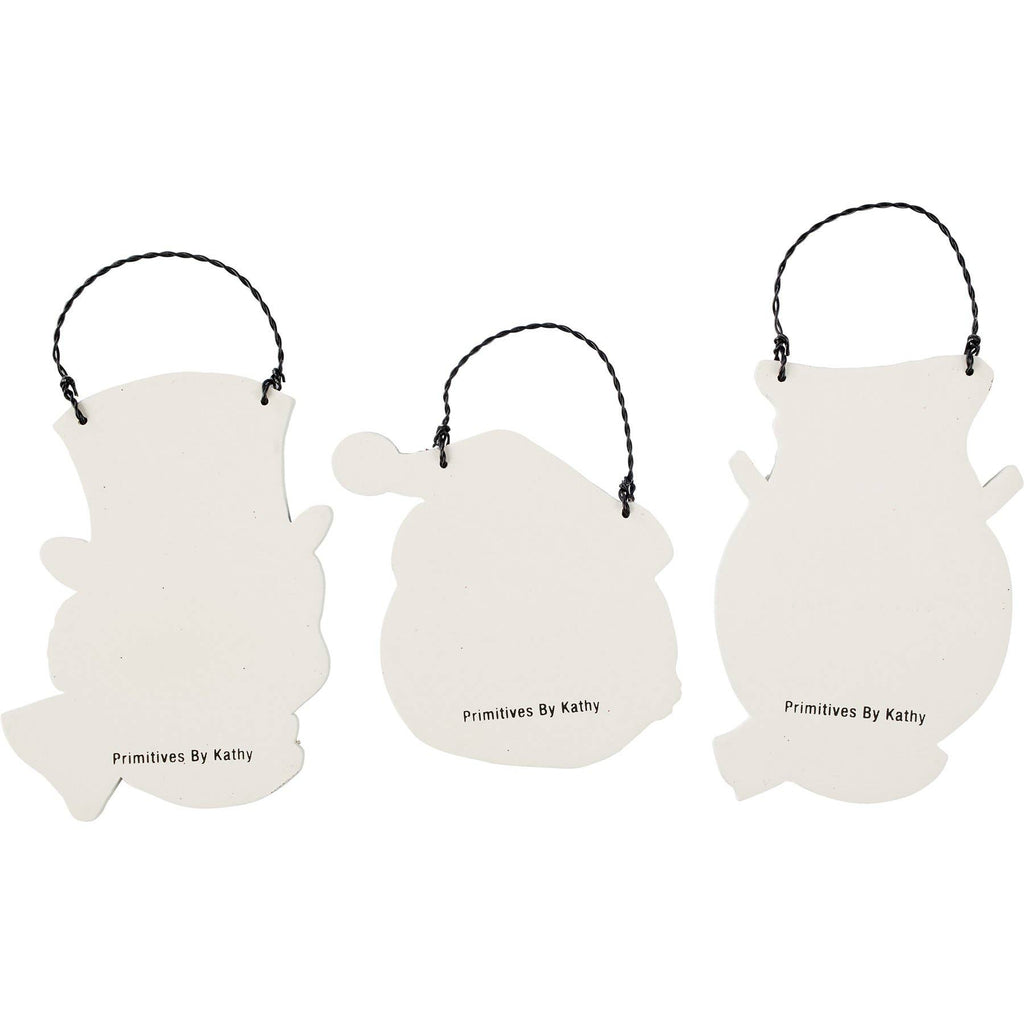 Vintage Snowmen Ornament Set
