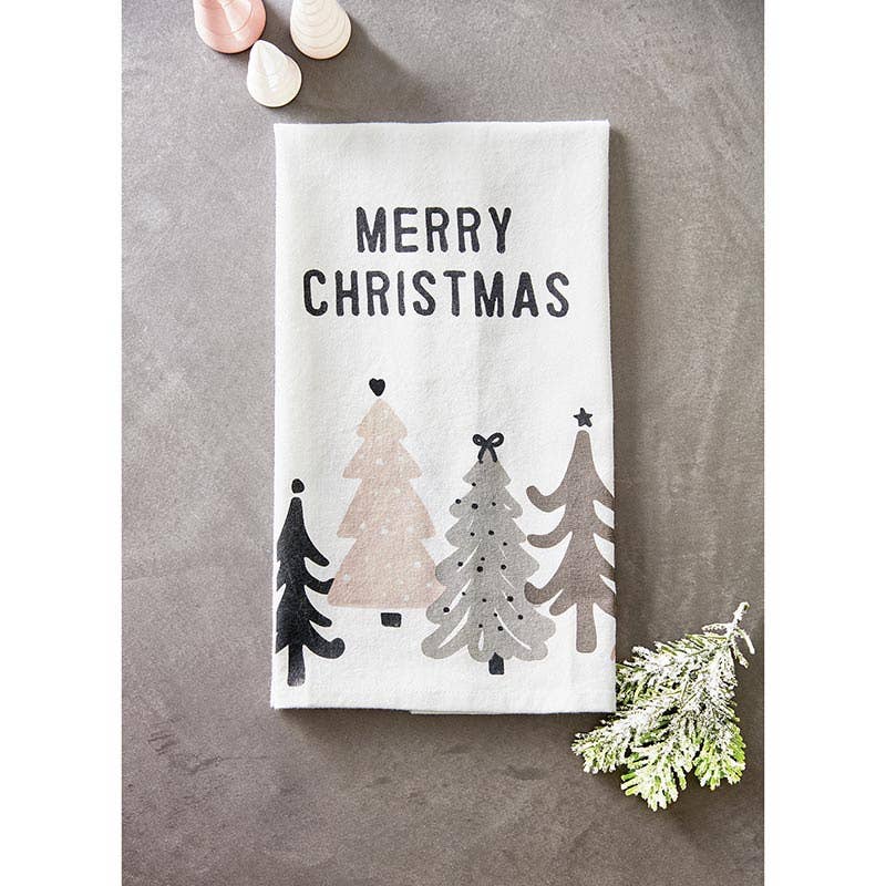 Merry Christmas Holiday Tea Towel