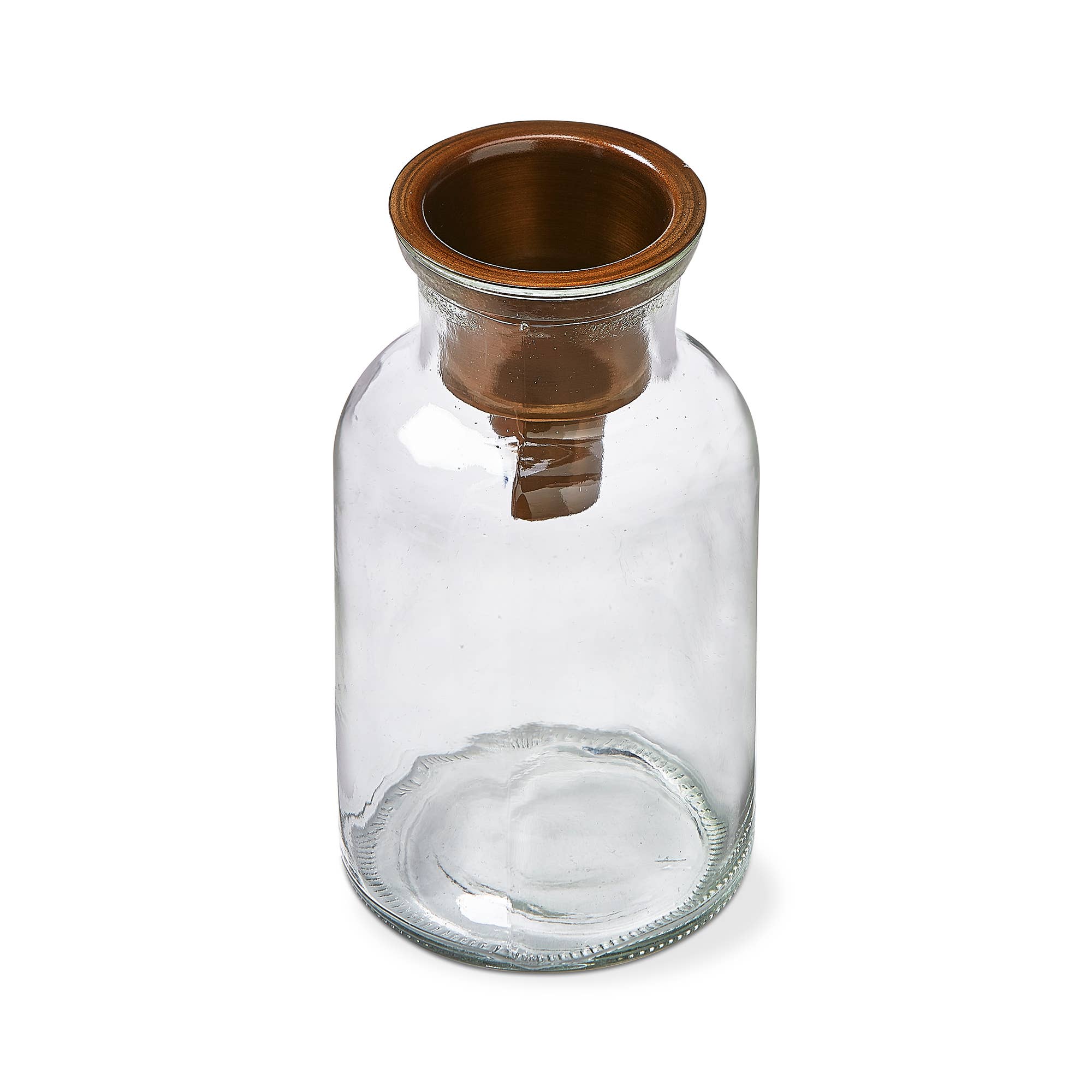 Mercantile Tealt/Taper Holder White Glass