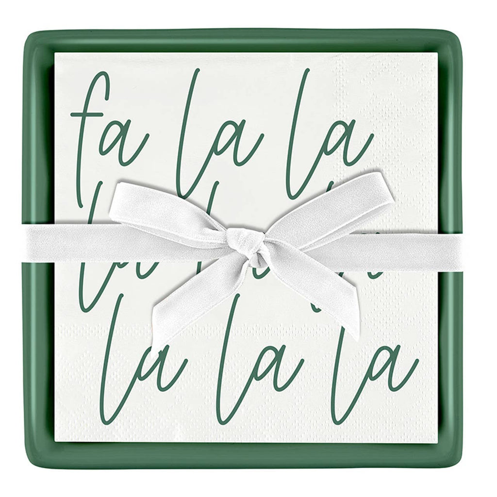 Face to Face Ceramic Tray + Napkins