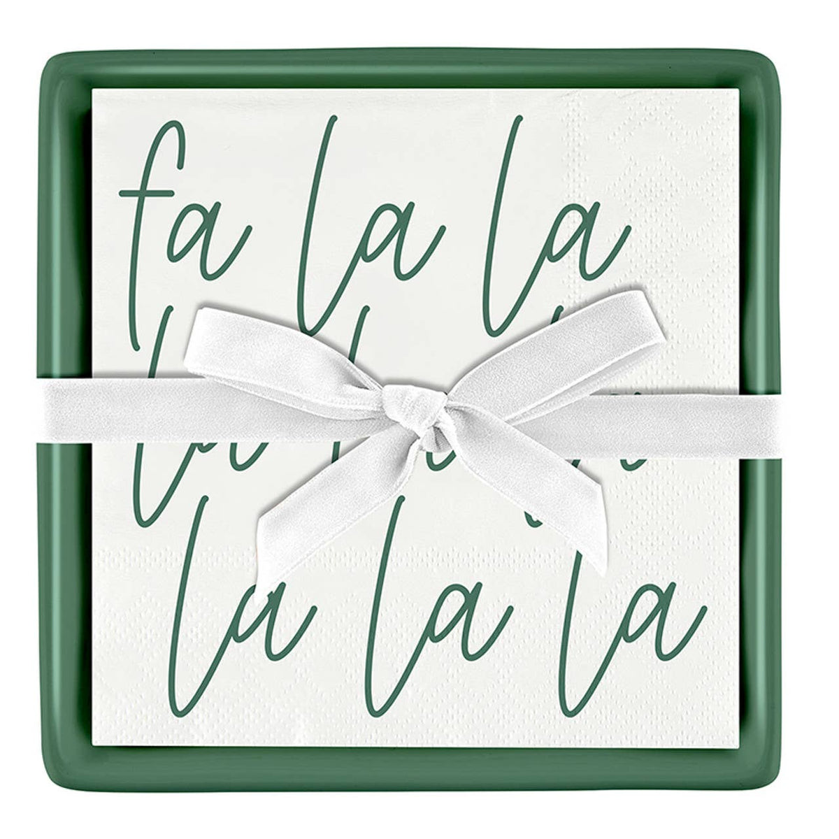 Face to Face Ceramic Tray + Napkins
