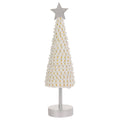 Tall White & Gold Cone Tree With Star