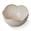 Petal Dip Bowl Large White Stoneware