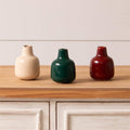 Mini Bud Vases - Red, Green, White