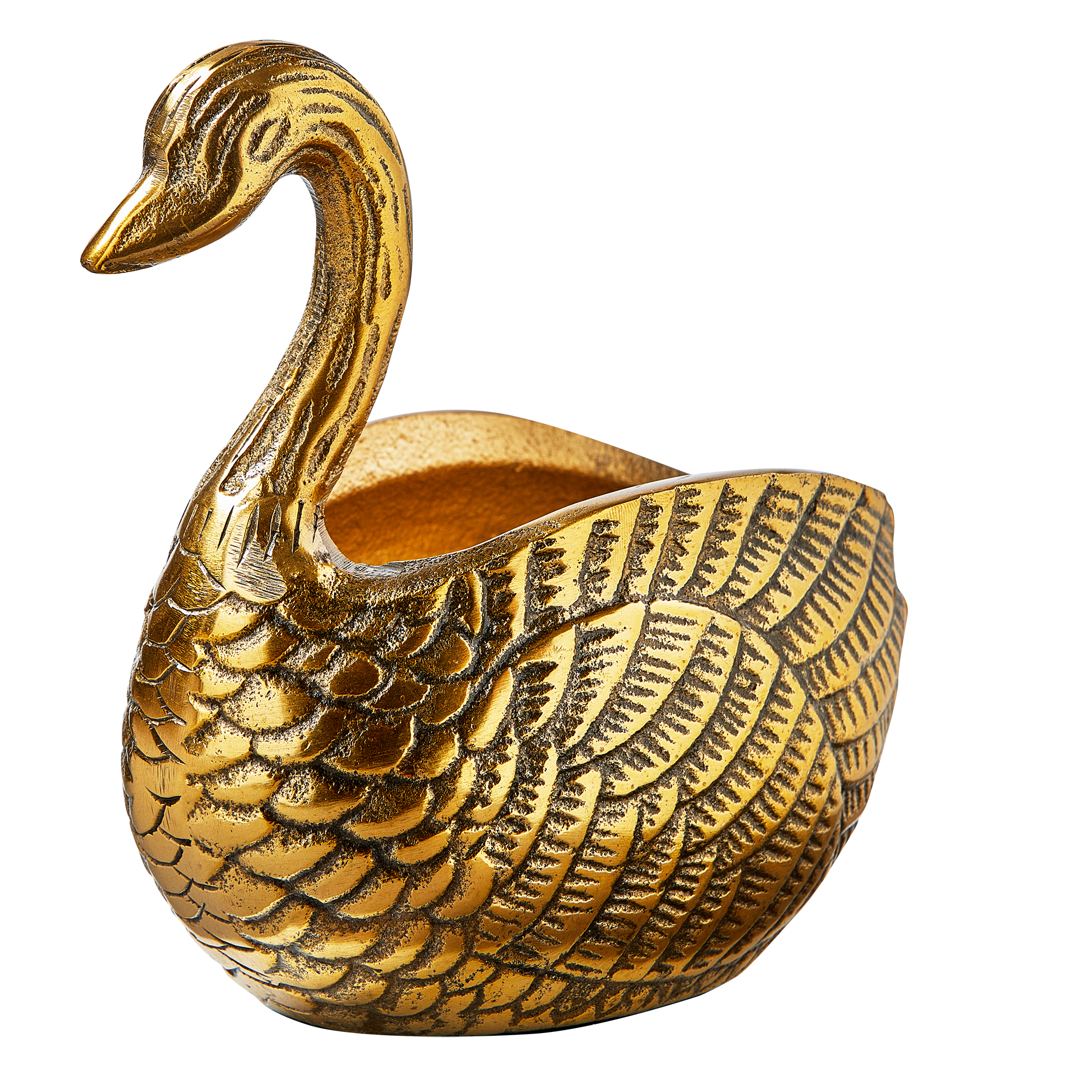 Duck Decorative Bowl Antique Brass Aluminum Spring