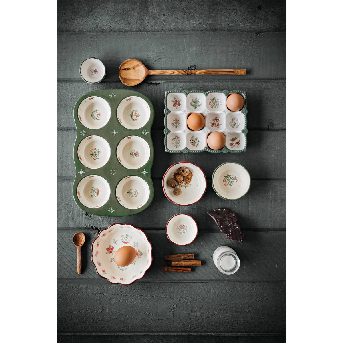 Camellia Stoneware Nesting Bowls Set of 4 Assorted