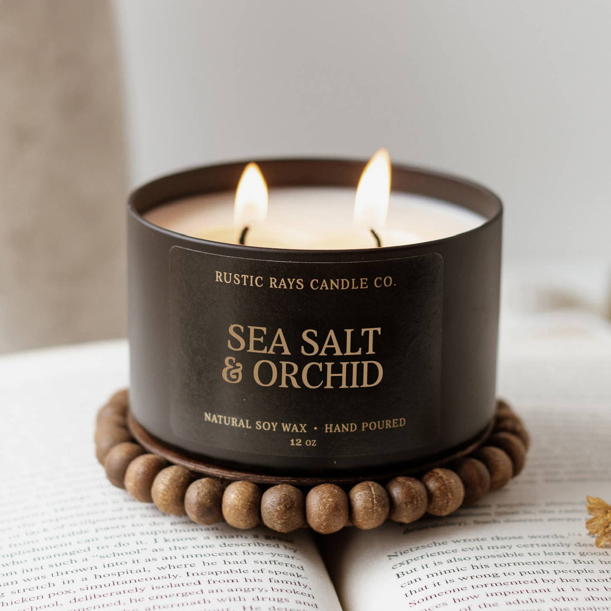 Sea Salt & Orchid 12 oz Soy Candle