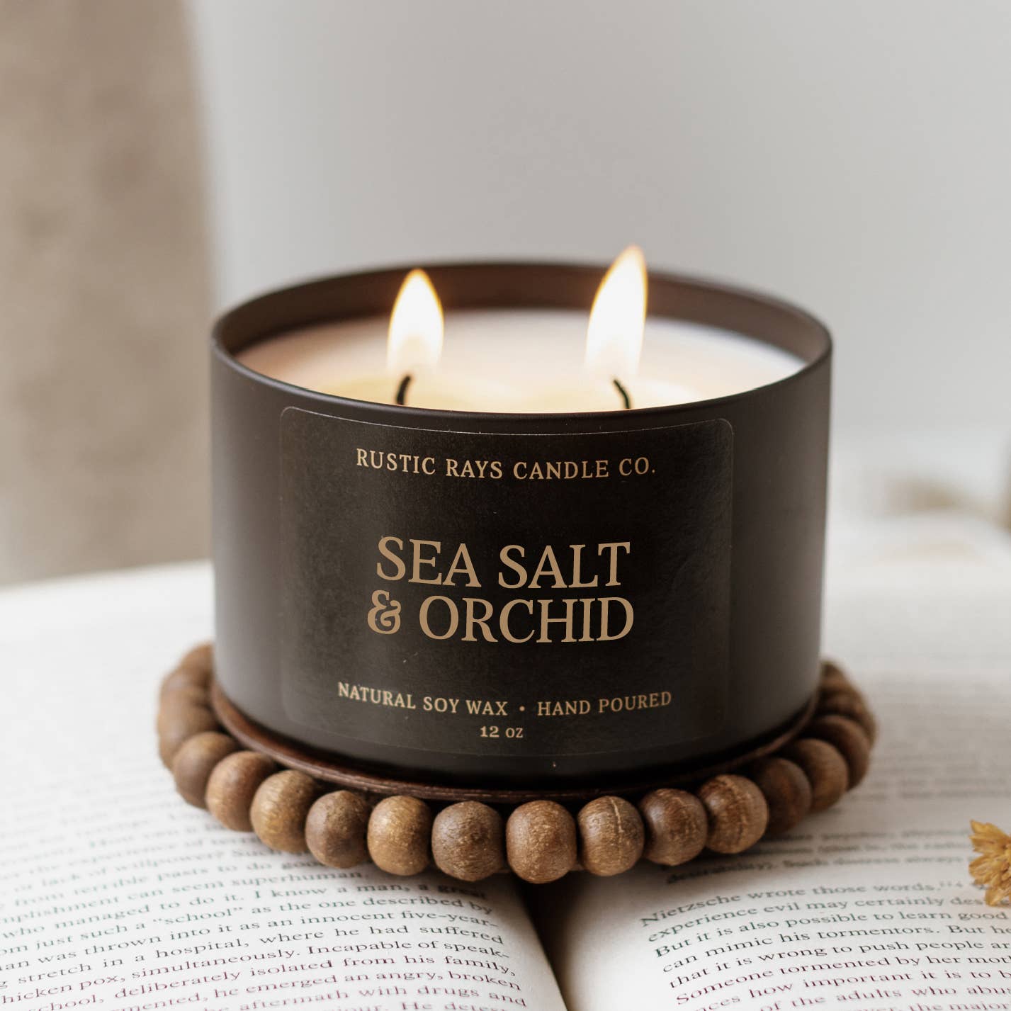 Sea Salt & Orchid 12 oz Soy Candle