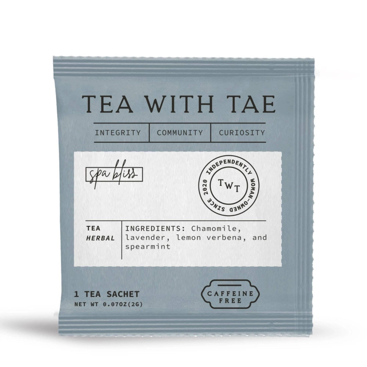 Spa Bliss Herbal Relaxing Tea - Individually Wrapped Tea Bag