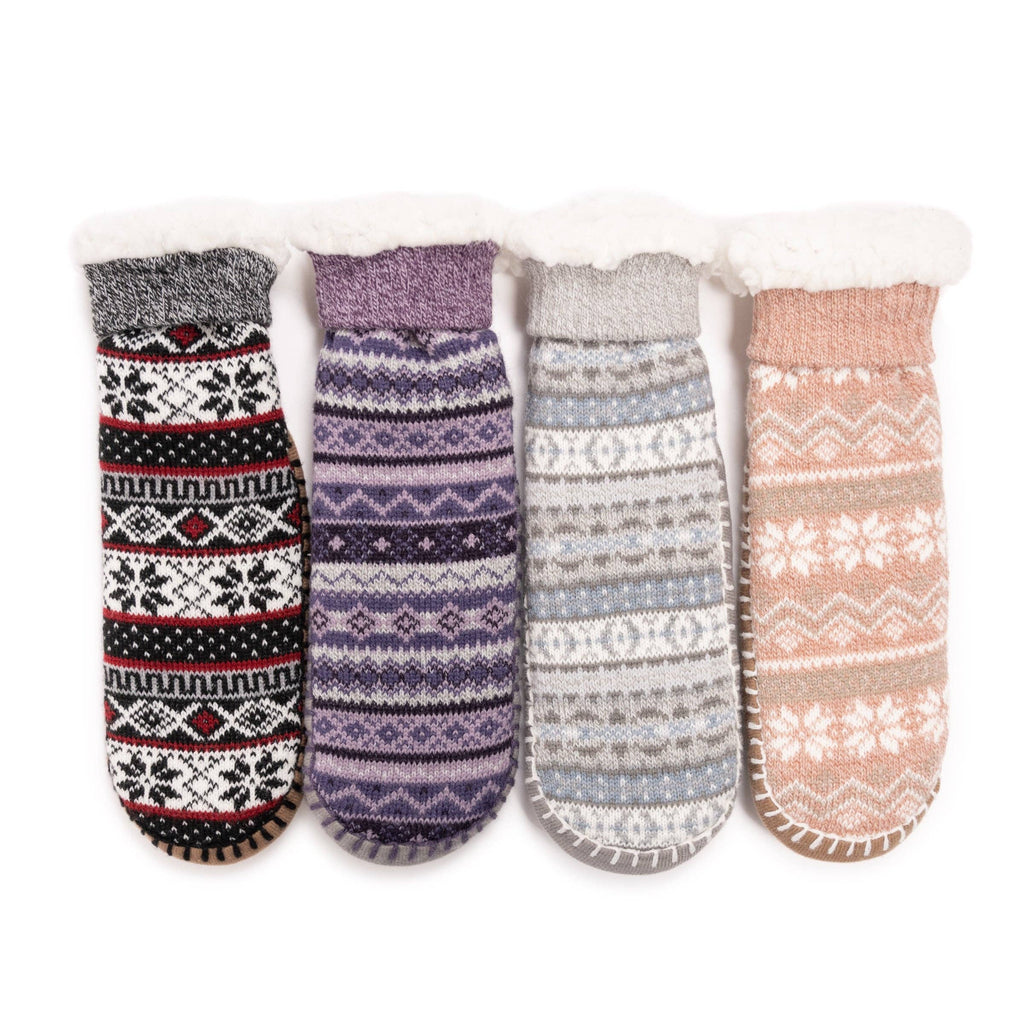 MUK LUKS Women's Sherpa Lined Slipper Sock