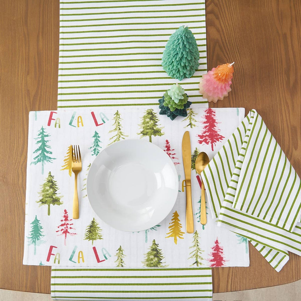 Christmas Winter Wonderland Green Placemat Set of 4
