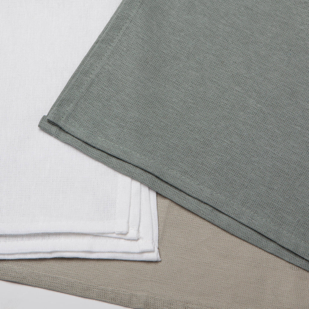 Gray White Moonstruck Floursack Dishtowels Set of 3
