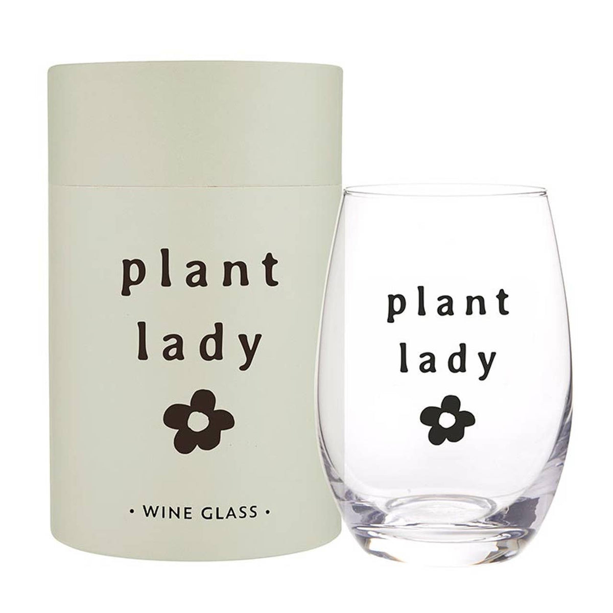Plant Lady Stemless Wine Glass